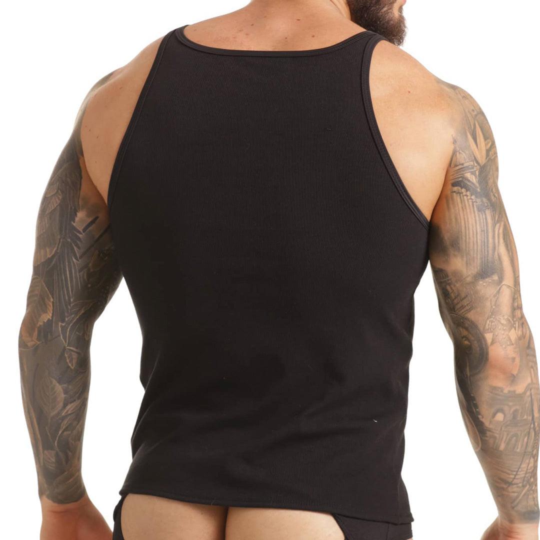 SCANALING BLACK TANK - Gigo Underwear & MensWear