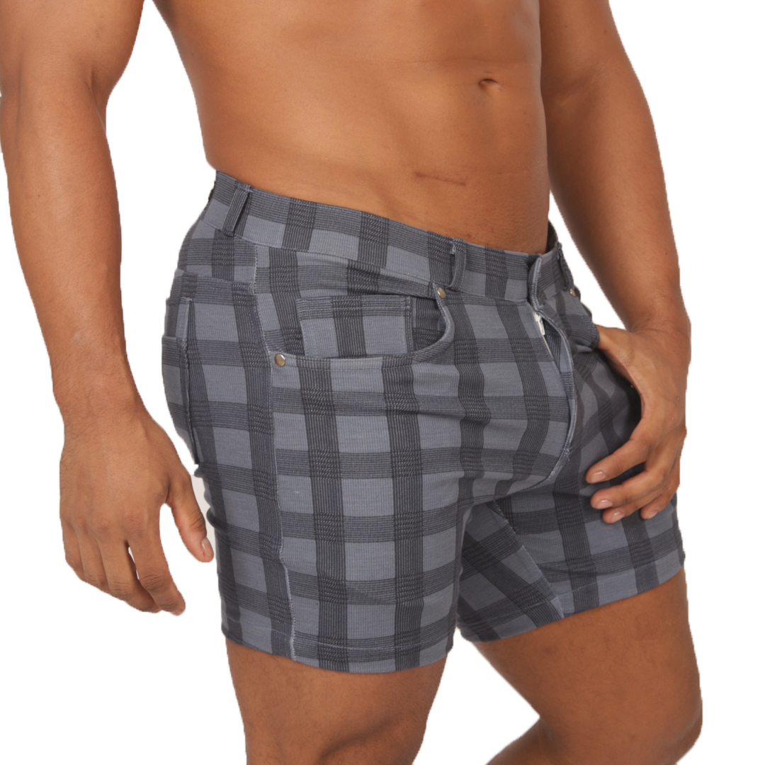 SOCIAL BLUE SQUARE SHORT - Gigo Underwear New Collection