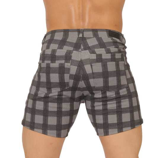 Social Gray Short front view by Gigo Underwear