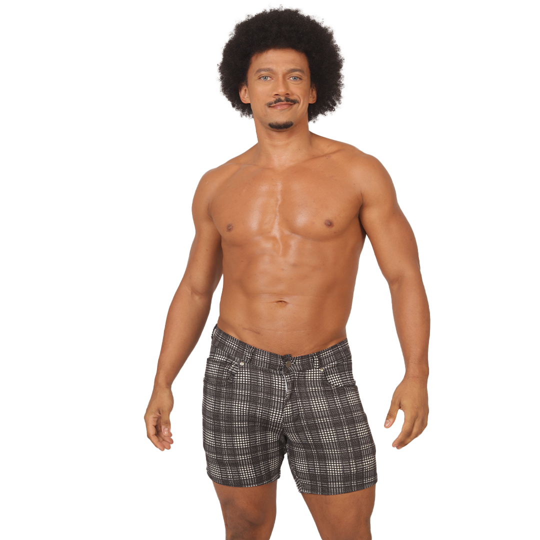 SOCIAL GRAY SQUARE SHORT - Gigo Underwear New Collection