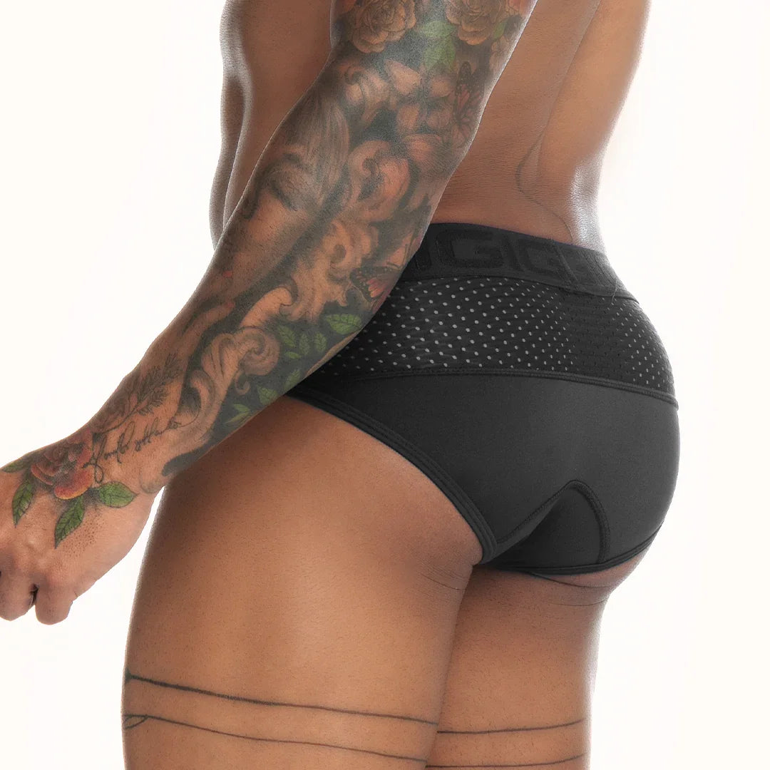 Strech Black Brief by Gigo Underwear