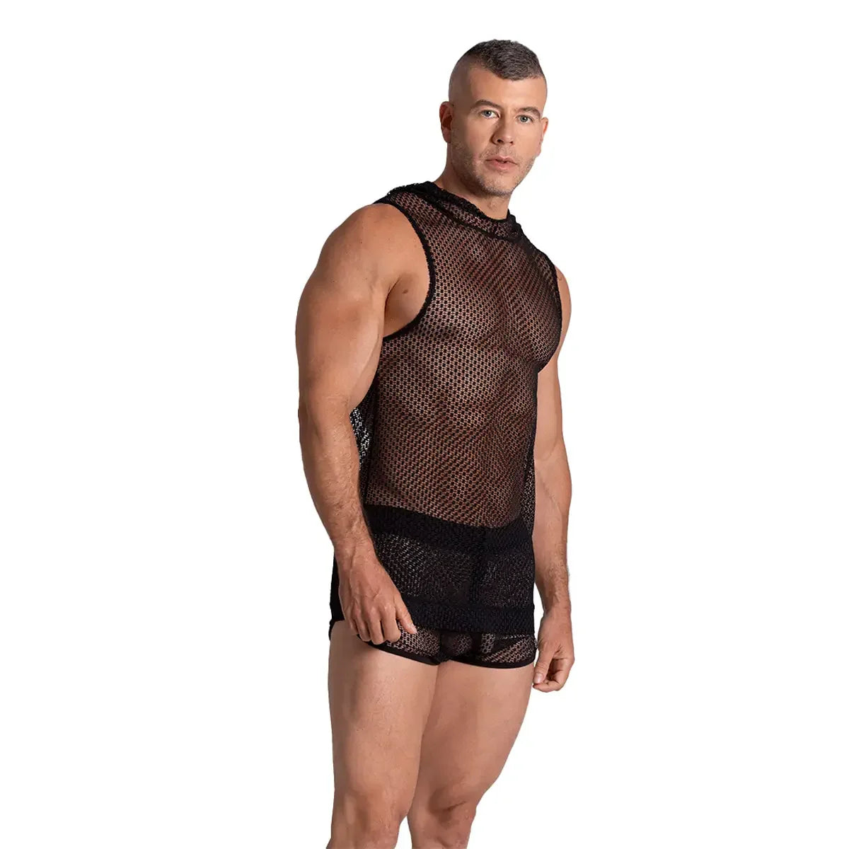 Striking Hoody Tshirt on model by Gigo Underwear