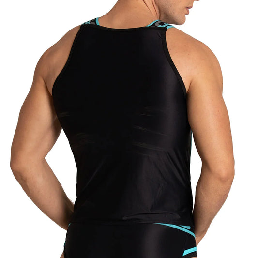 Style Black Tank front view by Gigo Underwear