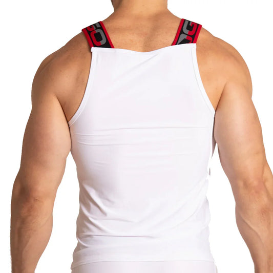 Style White Tank front view by Gigo Underwear