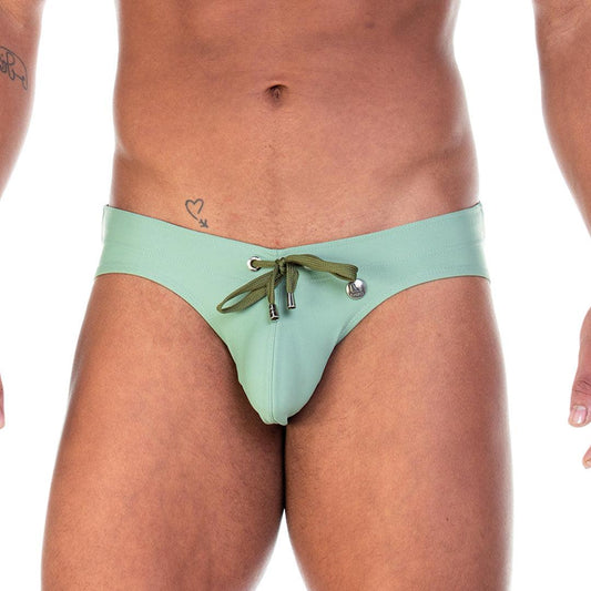 TRADITIONAL GREEN SWIM BRIEF - Gigo Underwear & MensWear
