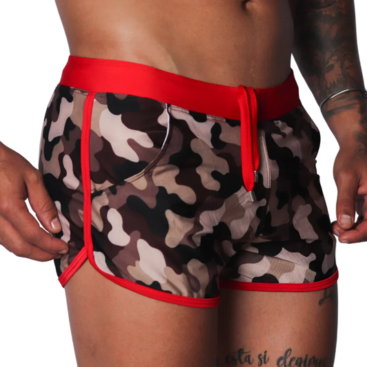 Trend Red Beachwear front view by Gigo Underwear