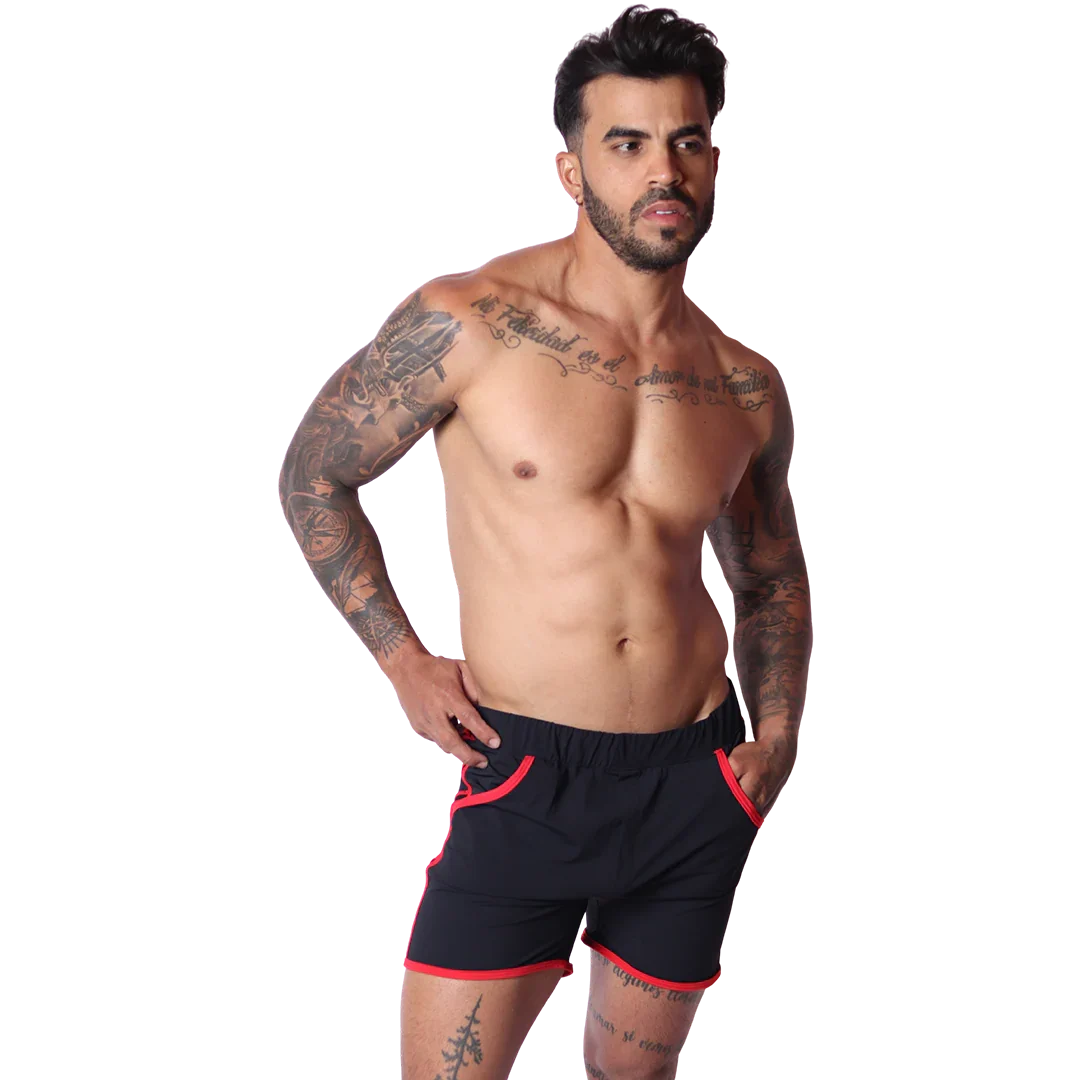 Typer Black Shorts on model by Gigo Underwear