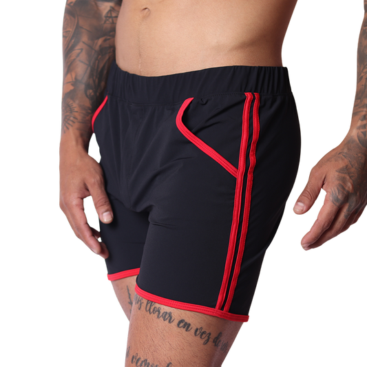 Typer Black Shorts front view by Gigo Underwear