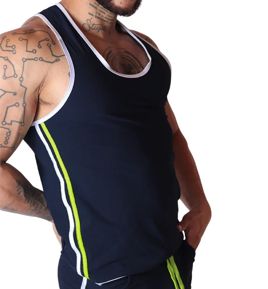 Typerhot Blue Tank front view by Gigo Underwear