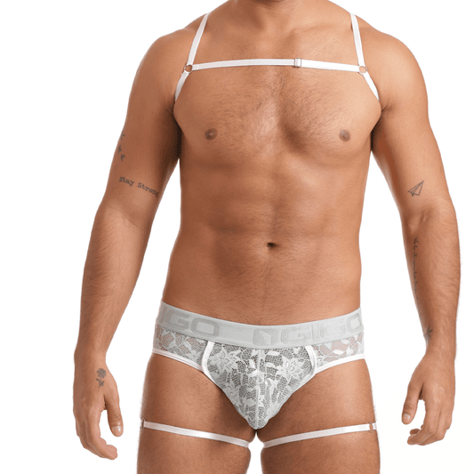 VIBRANT BLUE BRIEF JOCKSTRAP HARNESS - Gigo Underwear & MensWear