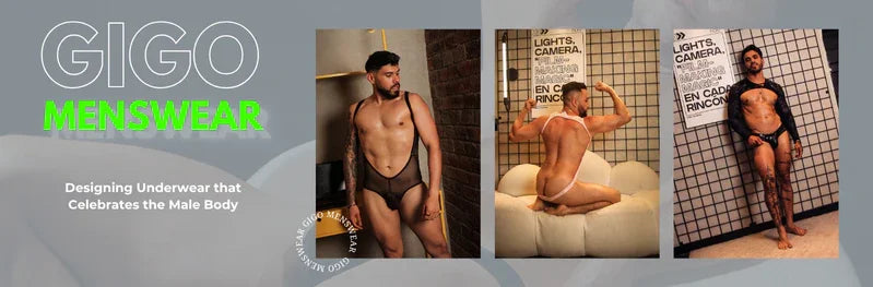 Editorial Gigo Underwear campaign image representing the brand’s design philosophy, color, sensuality, and celebration of the male body