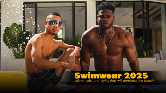 Men’s neon swim brief 2025 trend