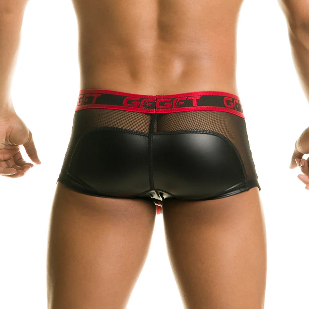 1 Fetiche Red Trunk Zipper back view by Gigo Underwear