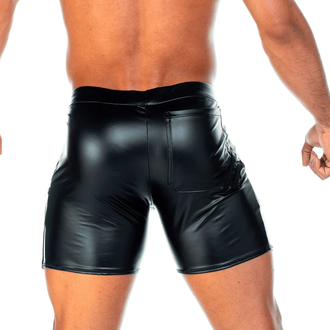 2 Fetiche Black Short back view by Gigo Underwear
