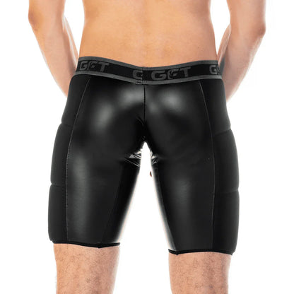 2 Fetiche Black Zipper Trunk Long back view by Gigo Underwear