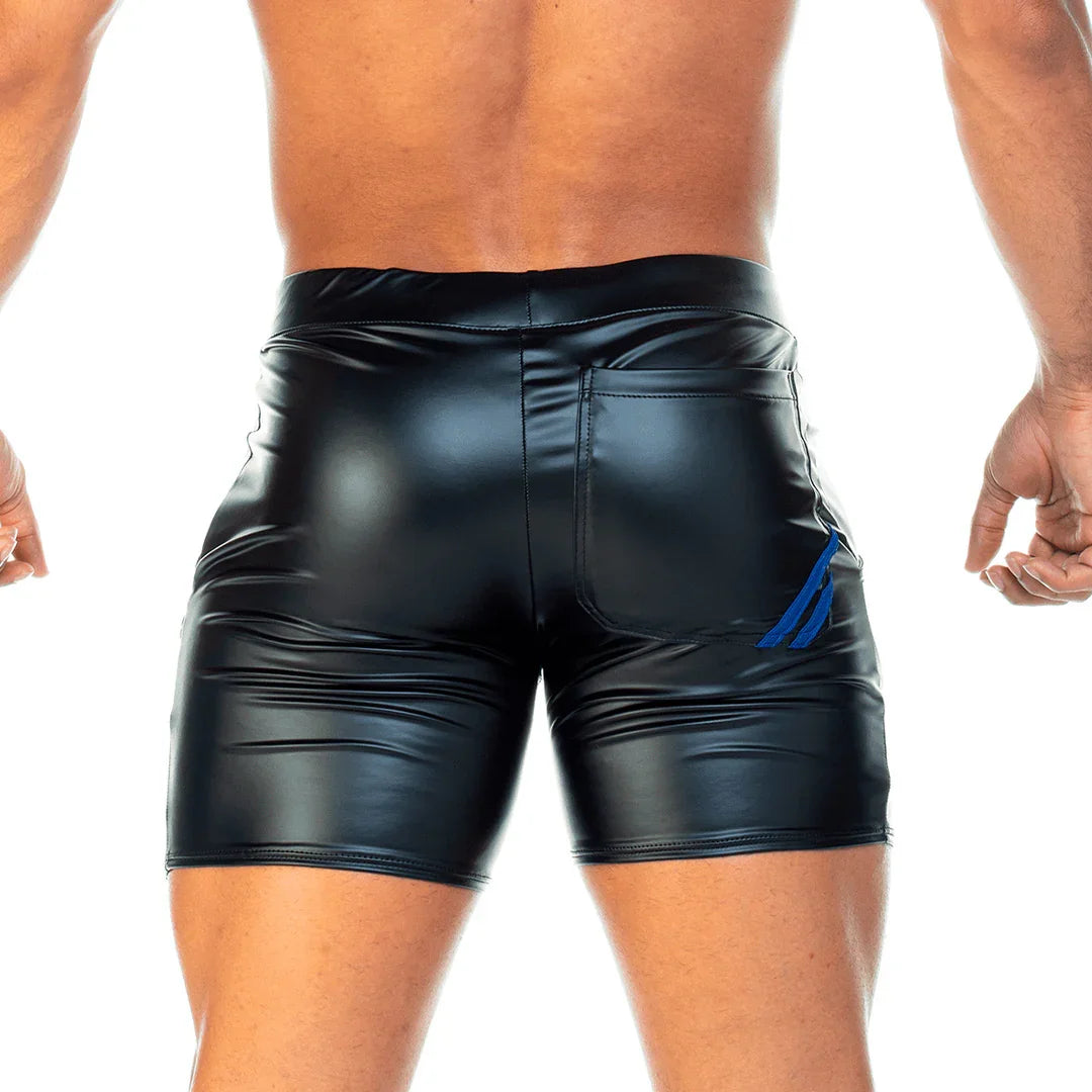 2 Fetiche Blue Short back view by Gigo Underwear