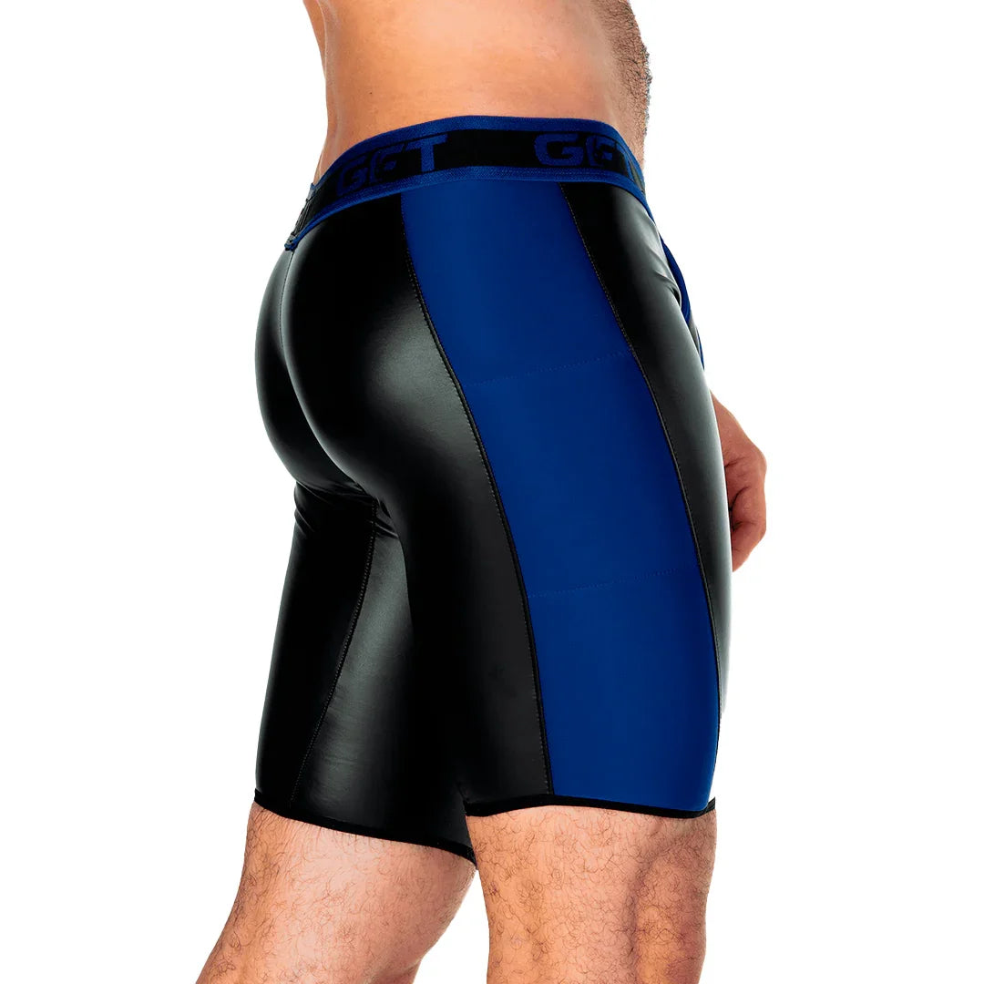 2 Fetiche Blue Trunk Long front view by Gigo Underwear