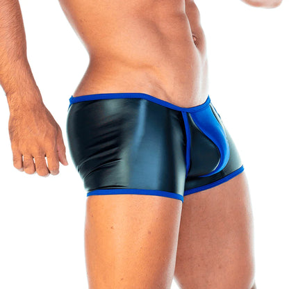 2 Fetiche Blue Trunk front view by Gigo Underwear