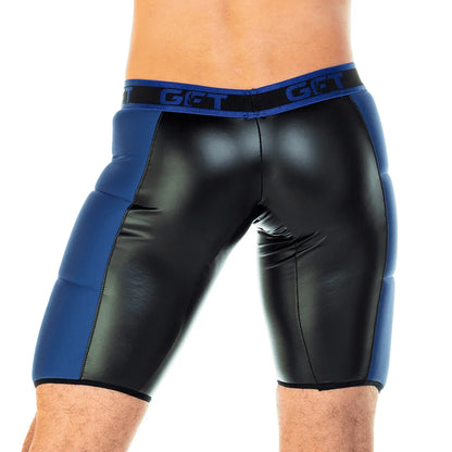 2 Fetiche Blue Zipper Trunk Long back view by Gigo Underwear