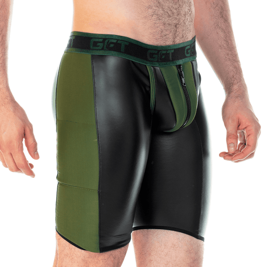 2 FETICHE GREEN ZIPPER TRUNK LONG - Gigo Underwear & MensWear
