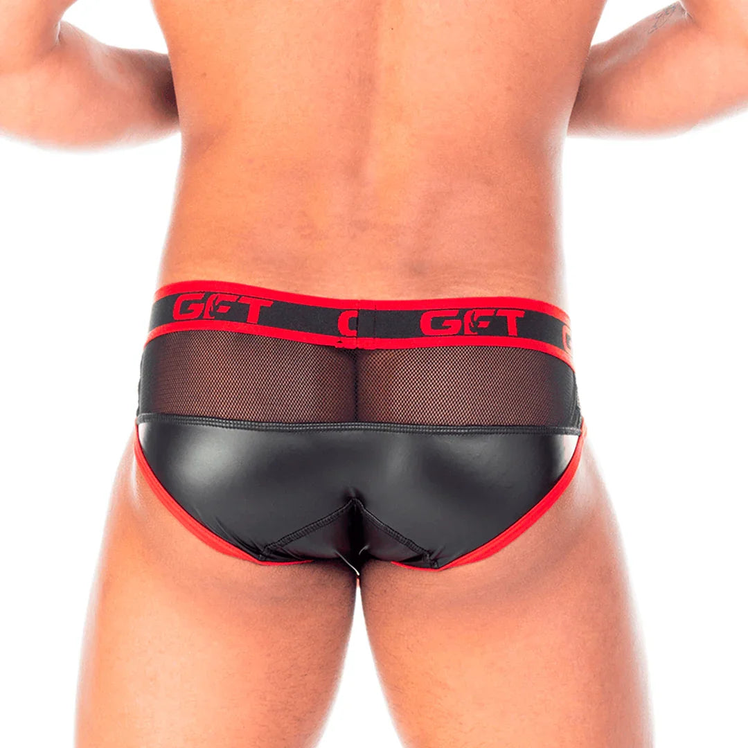 2 Fetiche Red Brief back view by Gigo Underwear