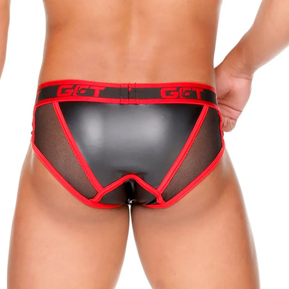 Fetish Red Brief on model by Gigo Underwear