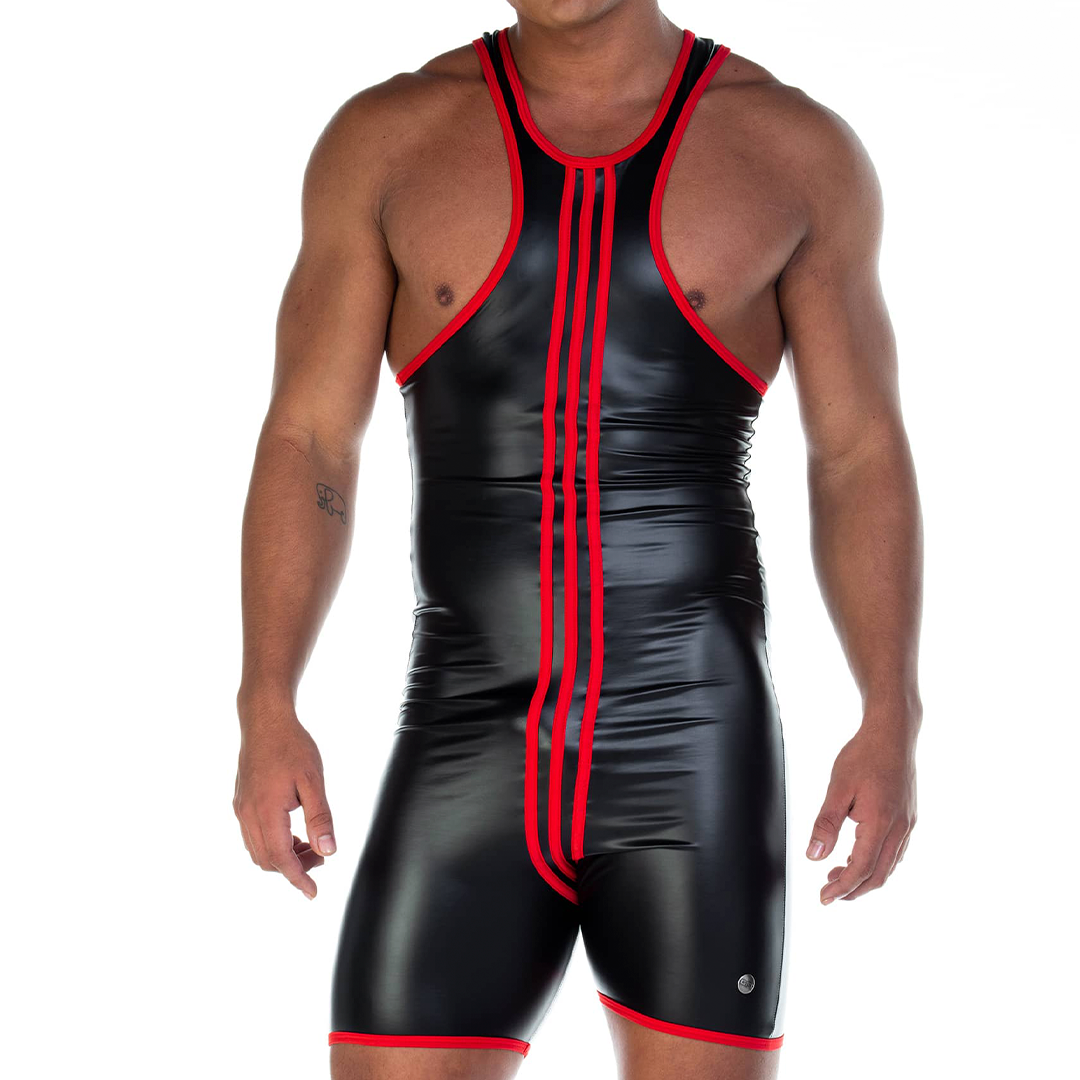 2 FETICHE RED SINGLET