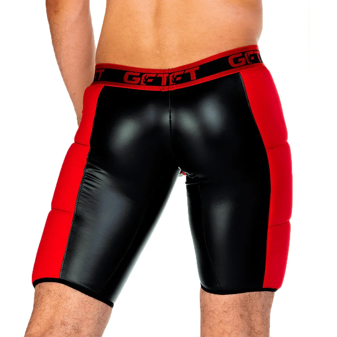 2 Fetiche Red Trunk Long back view by Gigo Underwear