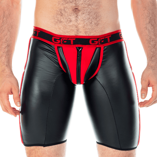 2 FETICHE RED ZIPPER TRUNK LONG - Gigo Underwear & MensWear