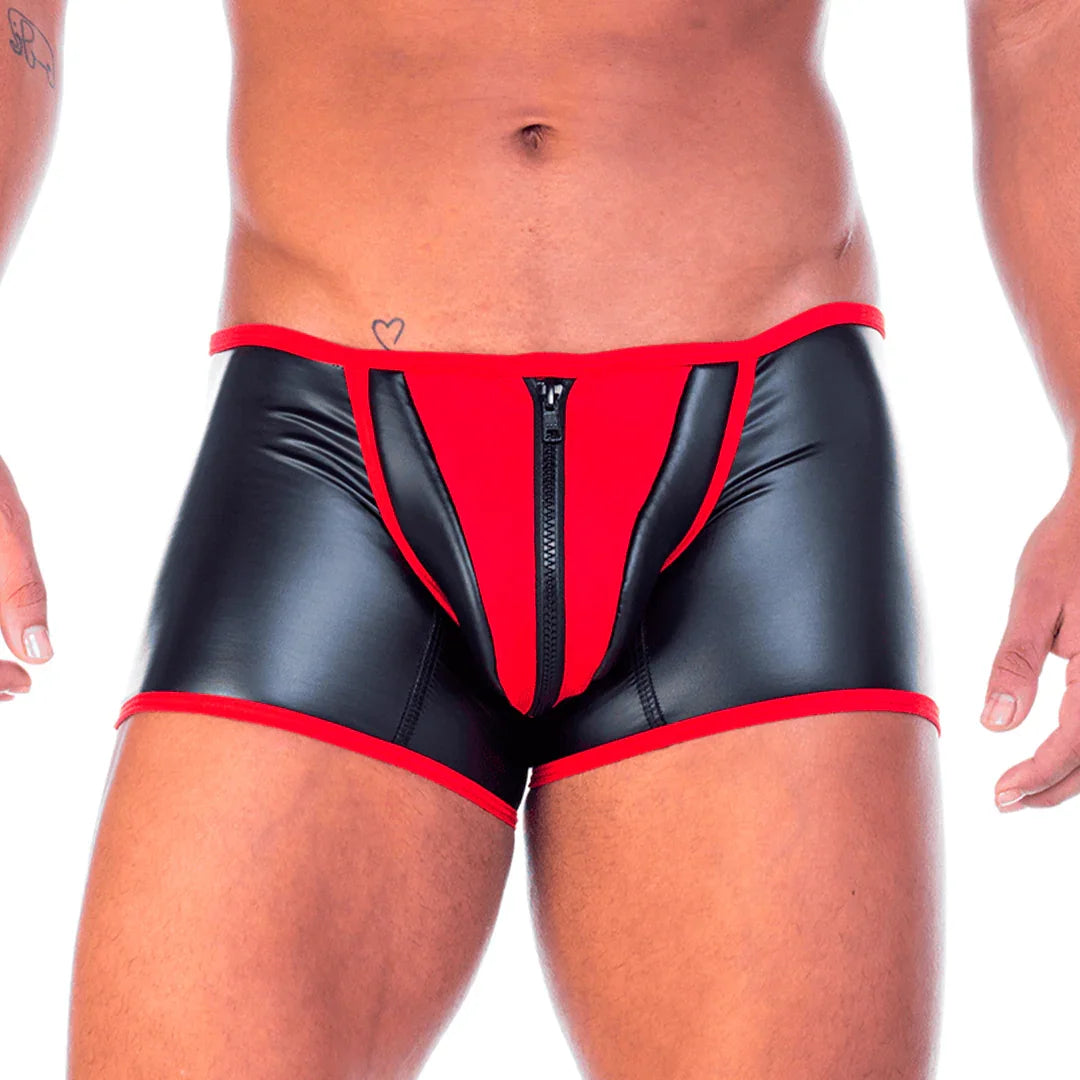 2 Fetiche Red Zipper Trunk by Gigo Underwear
