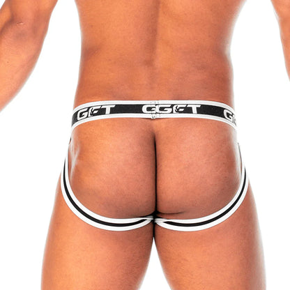 2 Fetiche White Jockstrap back view by Gigo Underwear