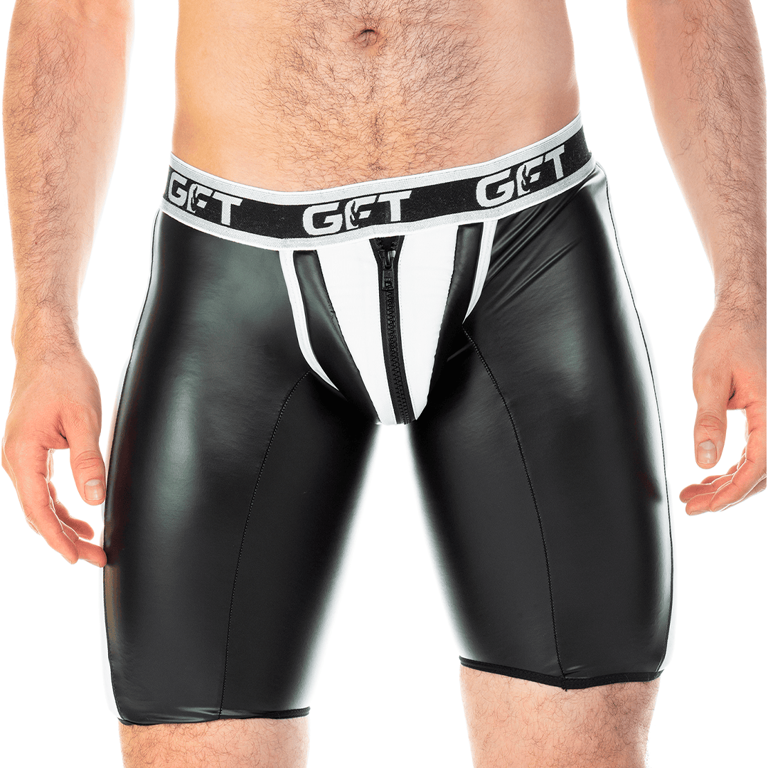 2 FETICHE WHITE ZIPPER TRUNK LONG - Gigo Underwear & MensWear