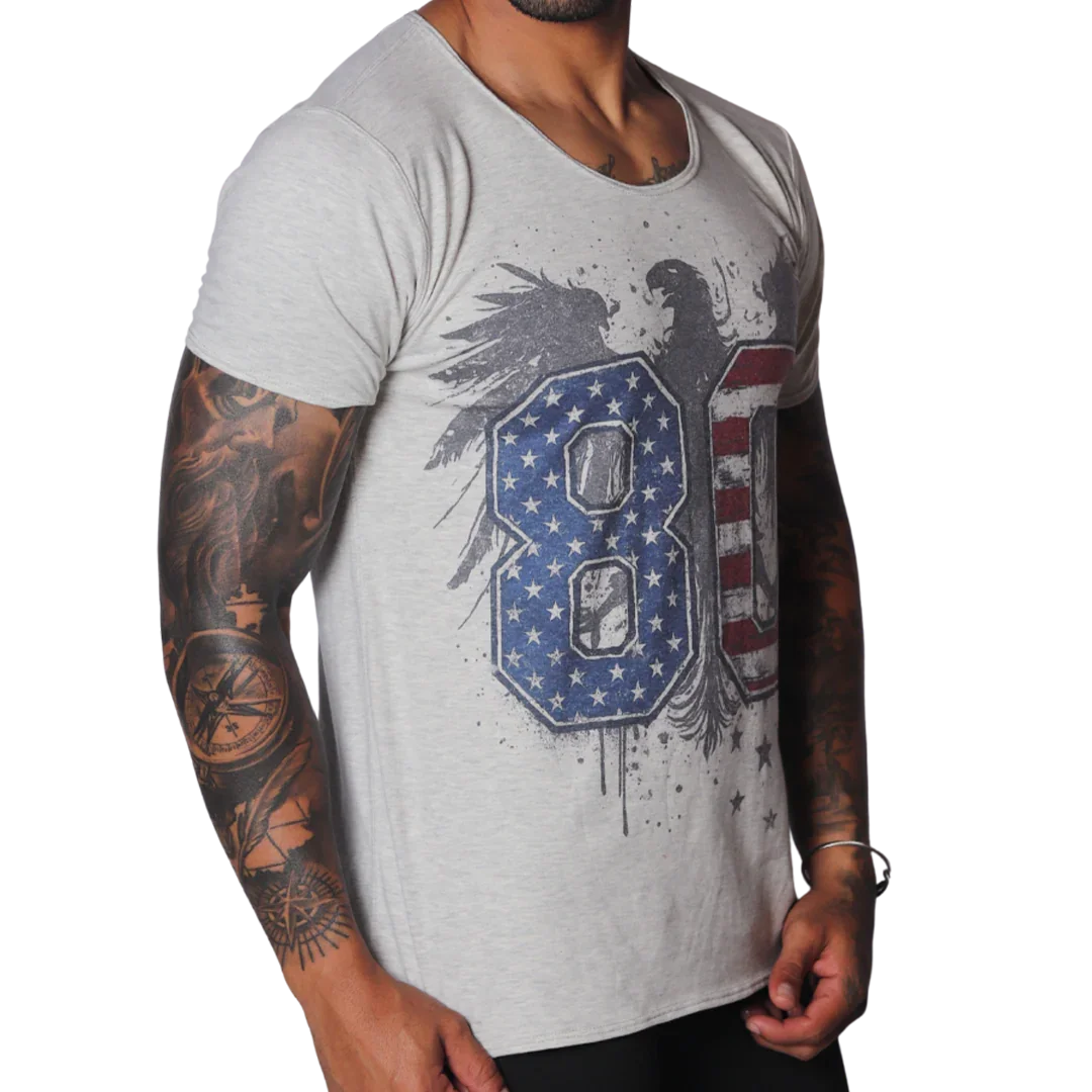 80 Tshirt front view by Gigo Underwear