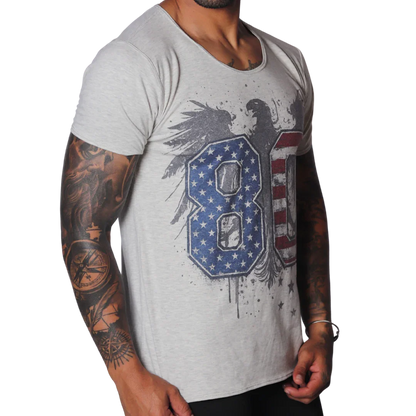 80 Tshirt front view by Gigo Underwear