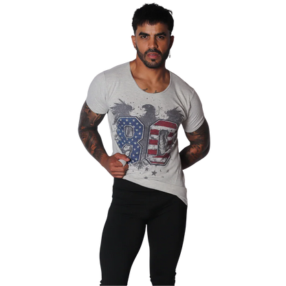 80 Tshirt on model by Gigo Underwear