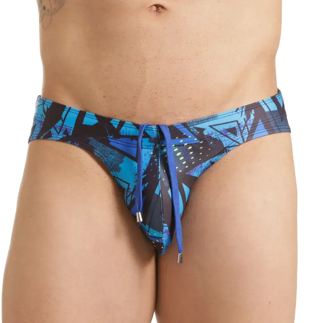Abstract Swim Brief back view by Gigo Underwear