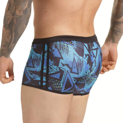 Abstract Swim Trunk back view by Gigo Underwear