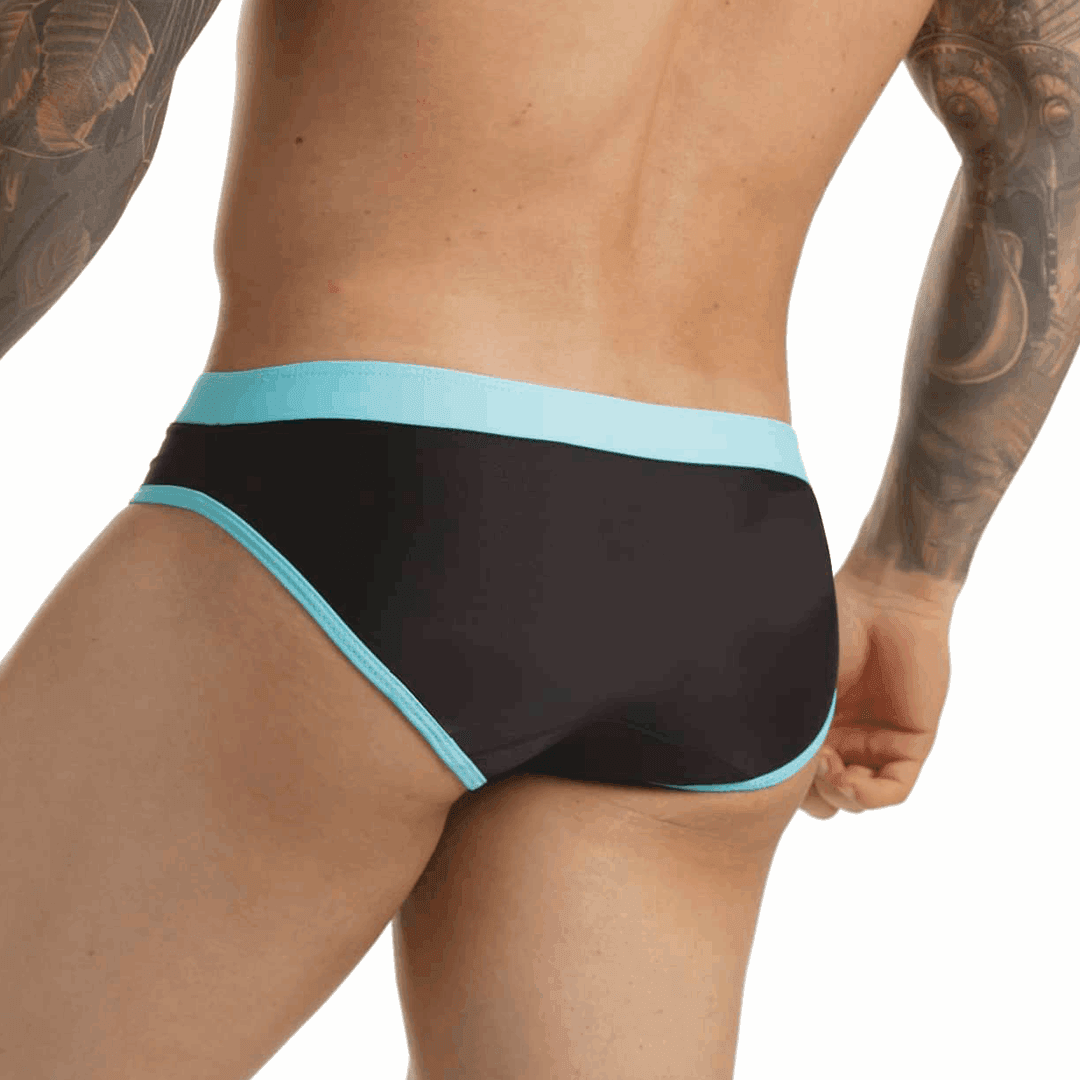 ACTIVE BLACK BLUE SWIM BRIEF - Gigo Underwear