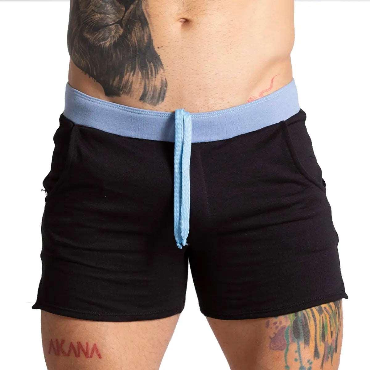 ALFA BLACK BLUE SHORT - Gigo Underwear