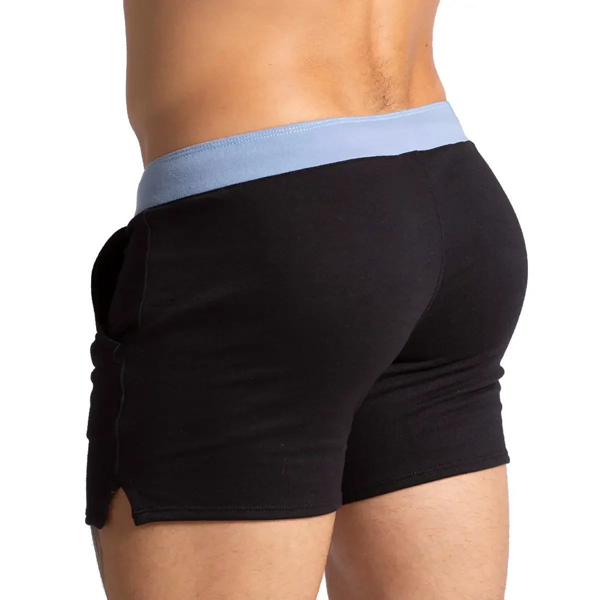 Alfa Black Blue Short front view by Gigo Underwear