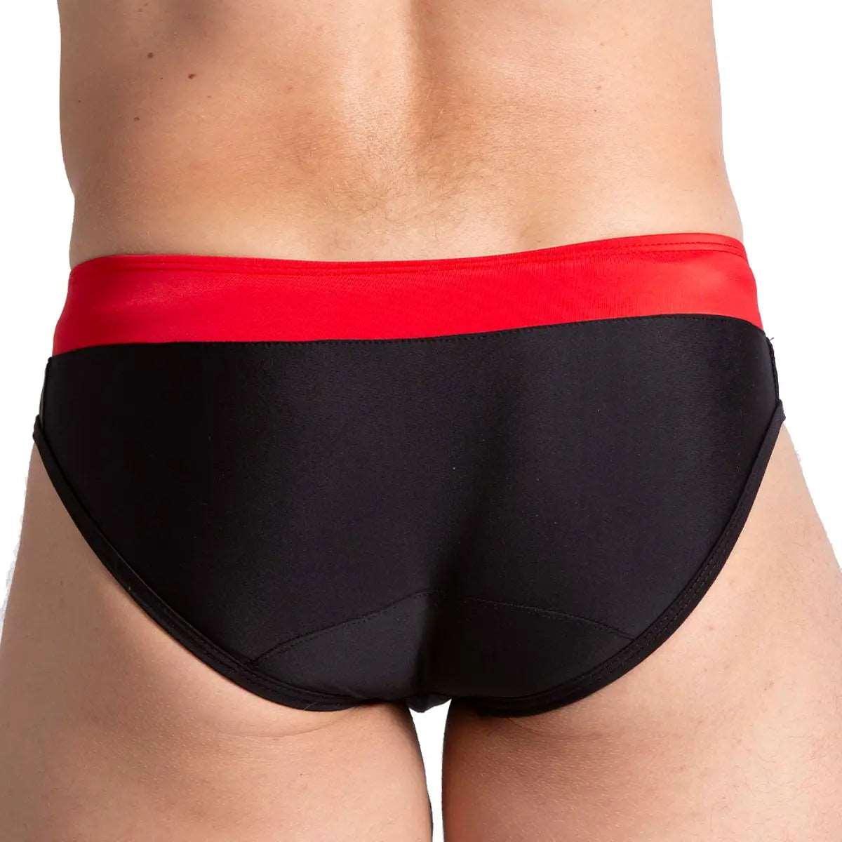 ALFA BLACK RED SWIM BRIEF - Gigo Underwear