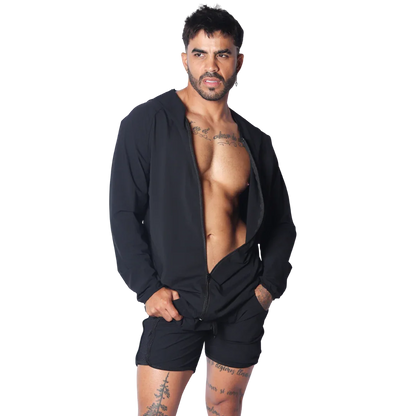 Ambitious Black Jacket on model by Gigo Underwear