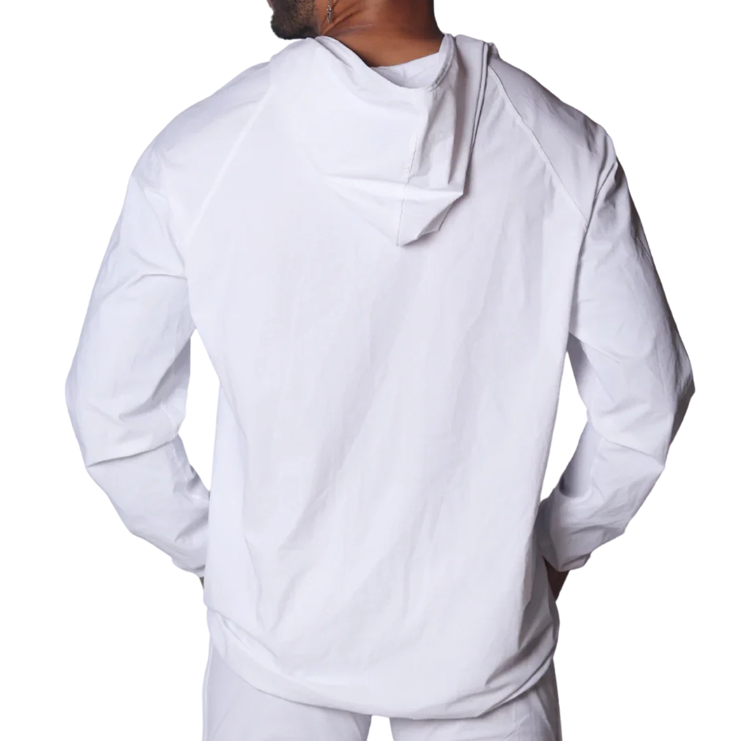 Ambitious White Jacket back view by Gigo Underwear