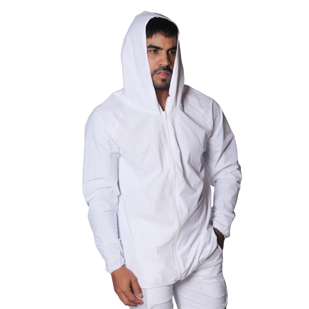 Ambitious White Jacket front view by Gigo Underwear