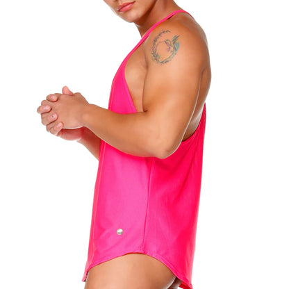 Arab Fucshia Tank back view by Gigo Underwear