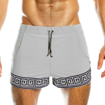 Arabesque Gray Beachwear front view by Gigo Underwear