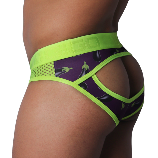 Aubergine Brief Jock front view by Gigo Underwear