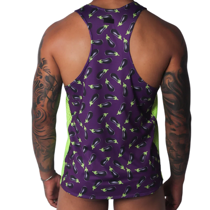 Aubergine Tank back view by Gigo Underwear