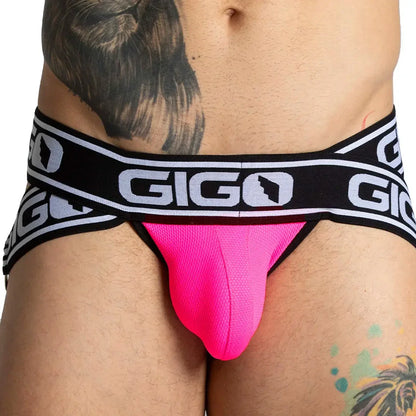 Audacy Fuchsia Jock front view by Gigo Underwear