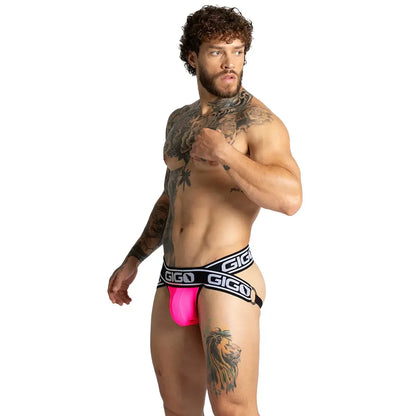 Audacy Fuchsia Jock back view by Gigo Underwear